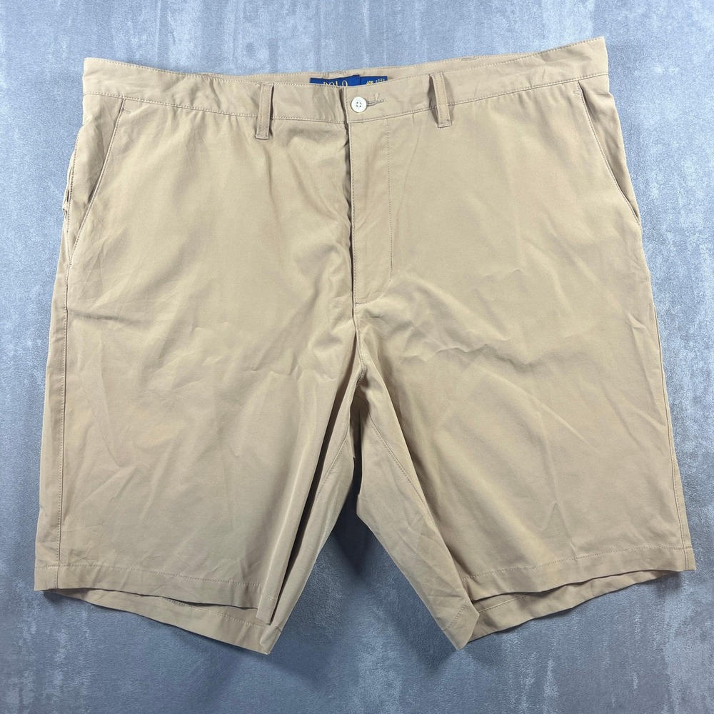 Polo Ralph Lauren Mens Size 40 Tan Khaki Golf Shorts Performance Recycled Poly